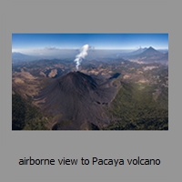 airborne view to Pacaya volcano